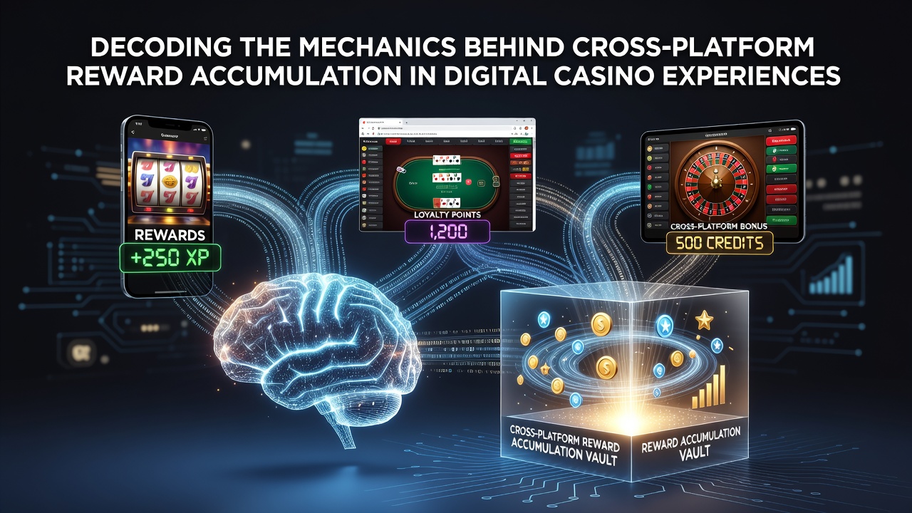 Flowchart of reward points moving between casino apps and websites