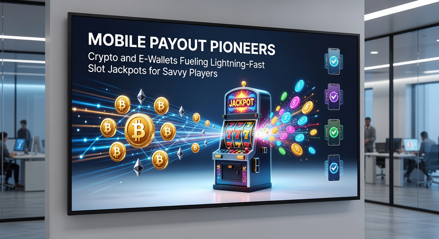 E-wallet app on a phone screen showing a slot jackpot transfer completing in seconds, with casino branding and secure lock icons