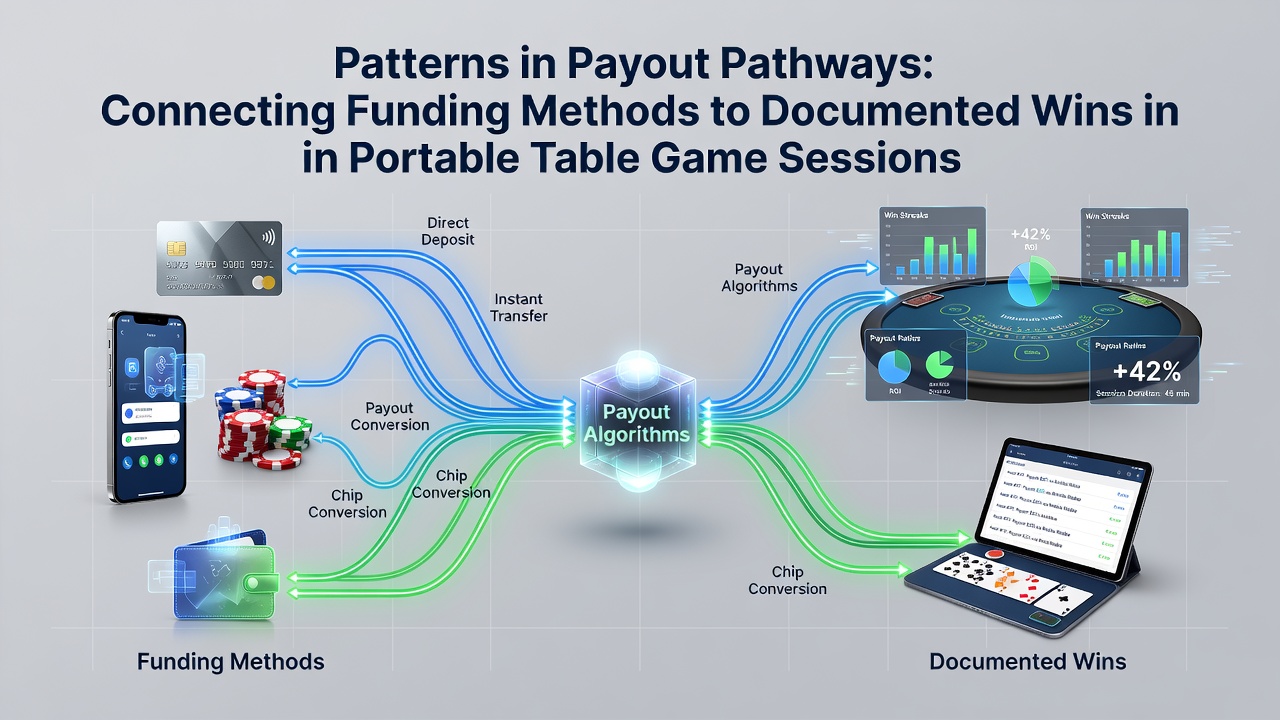Mobile table game interface showing funding options and session outcomes on a portable device