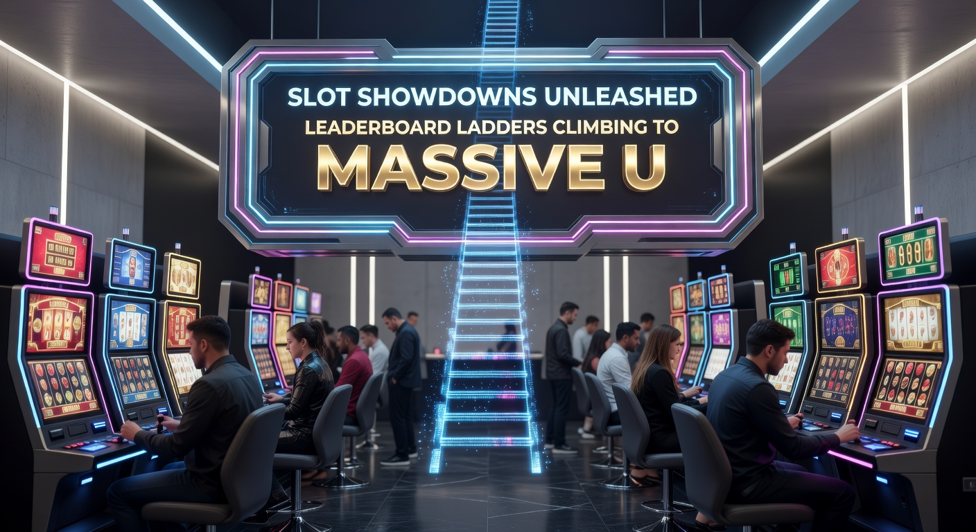 Close-up of a mobile leaderboard during a slot showdown, showing top players' scores, multipliers, and a ticking prize pool counter nearing seven figures