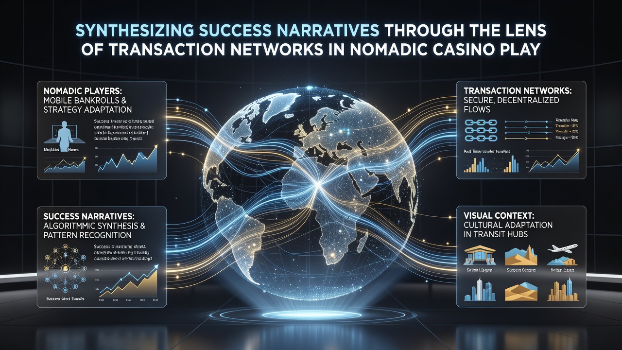 Diagram showing data flows between nomadic devices, transaction hubs, and outcome reporting systems