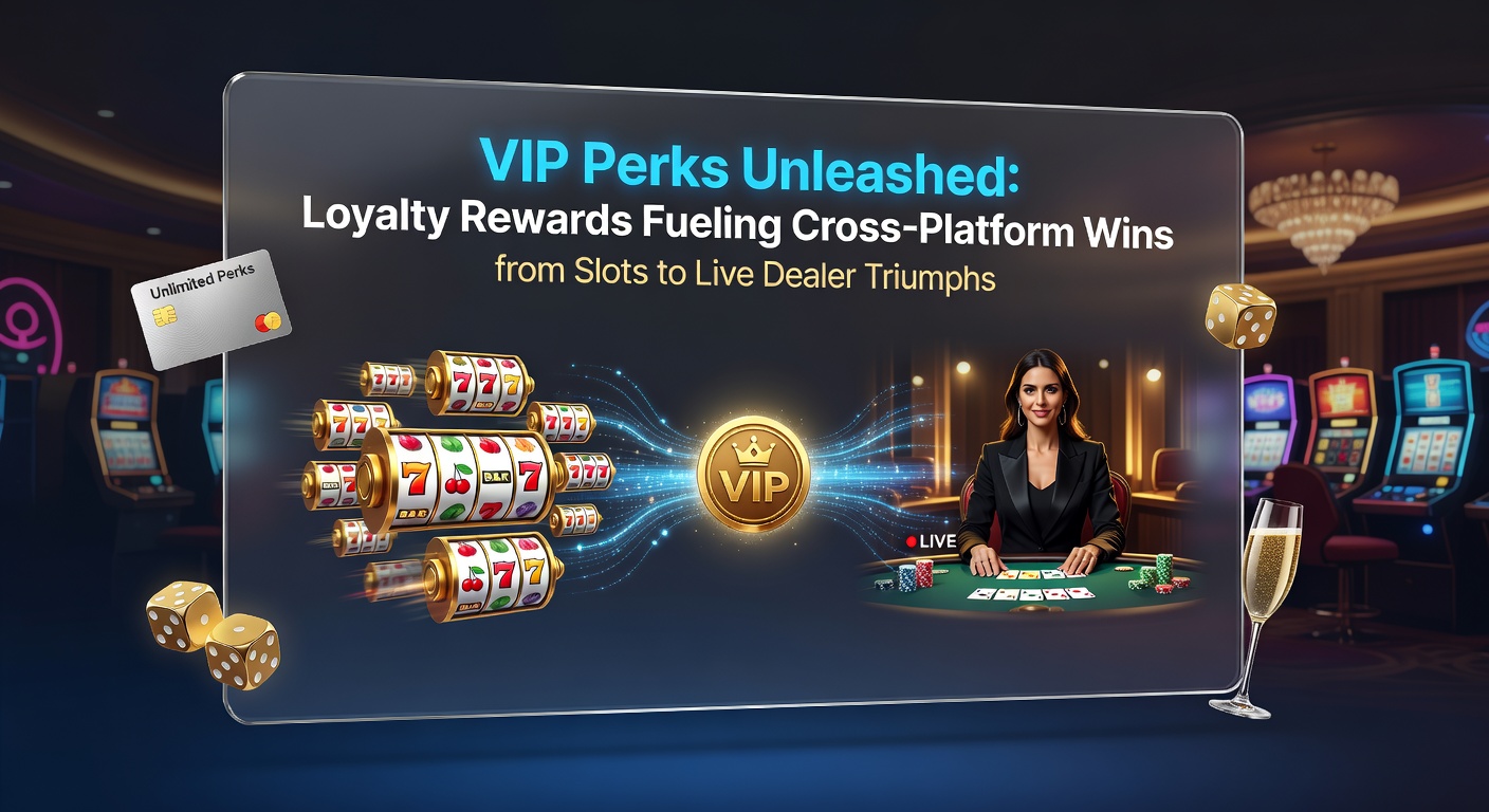 Dynamic split-screen of a VIP player celebrating a slot jackpot transitioning to a live dealer blackjack win, with loyalty points overlay